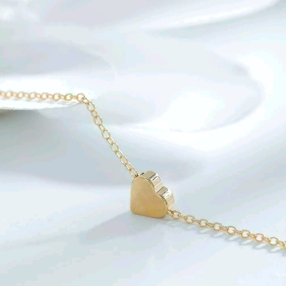 Gold or Silver Heart Tiny Beads Beaded Tier Tiered Layered Ankle Bracelet Anklet - Picture 12 of 13